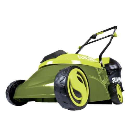 Sun Joe Cordless Brushless Walk Behind Push Lawn Mower , 14 inch , 28V , 5 Ah Assembled Product Weight 24 lbs