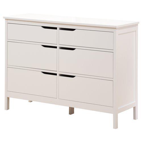 Angel Line Lauren 6 Drawer Double Dresser, White
