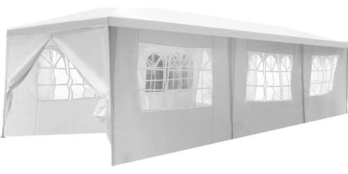 SUGIFT 10'x30' Outdoor Canopy Party Wedding Tent White Gazebo with 8 Side Walls