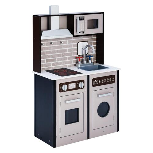 Teamson Kids Little Chef Burgundy Classic Play Kitchen - Expresso/Black