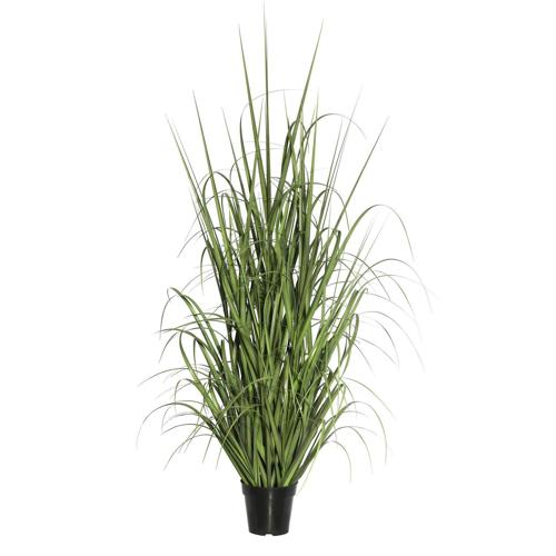 Vickerman Everyday 60 Artificial Potted Ryegrass in a black pot - Lifelike Home Or Office Decor - Premium Indoor Faux Potted Grass - Maintenance Free Grass