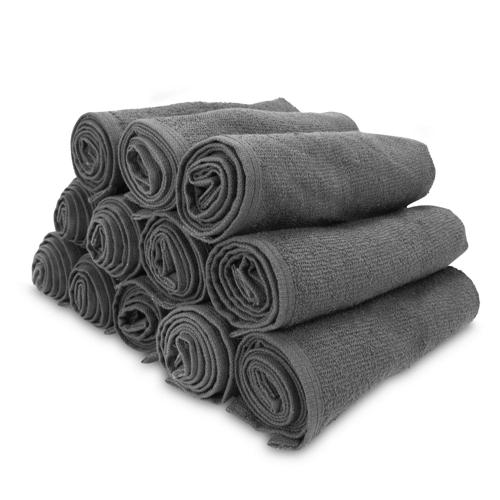 Arkwright Salon Towels - 12 Pack - Charcoal - 16*28 in - Professional Quality - Bleach Safe