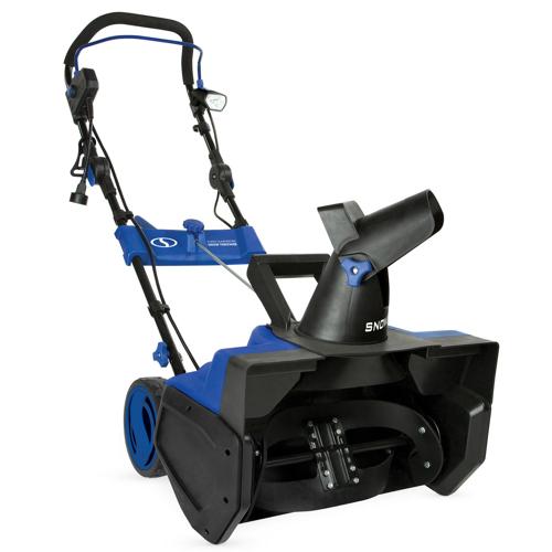 Snow Joe SJ625E Electric Walk-Behind Single Stage Snow Thrower/Blower, 21 in Clearing Width, 15-amp Motor , Directional Chute Control, LED Light (Blue)
