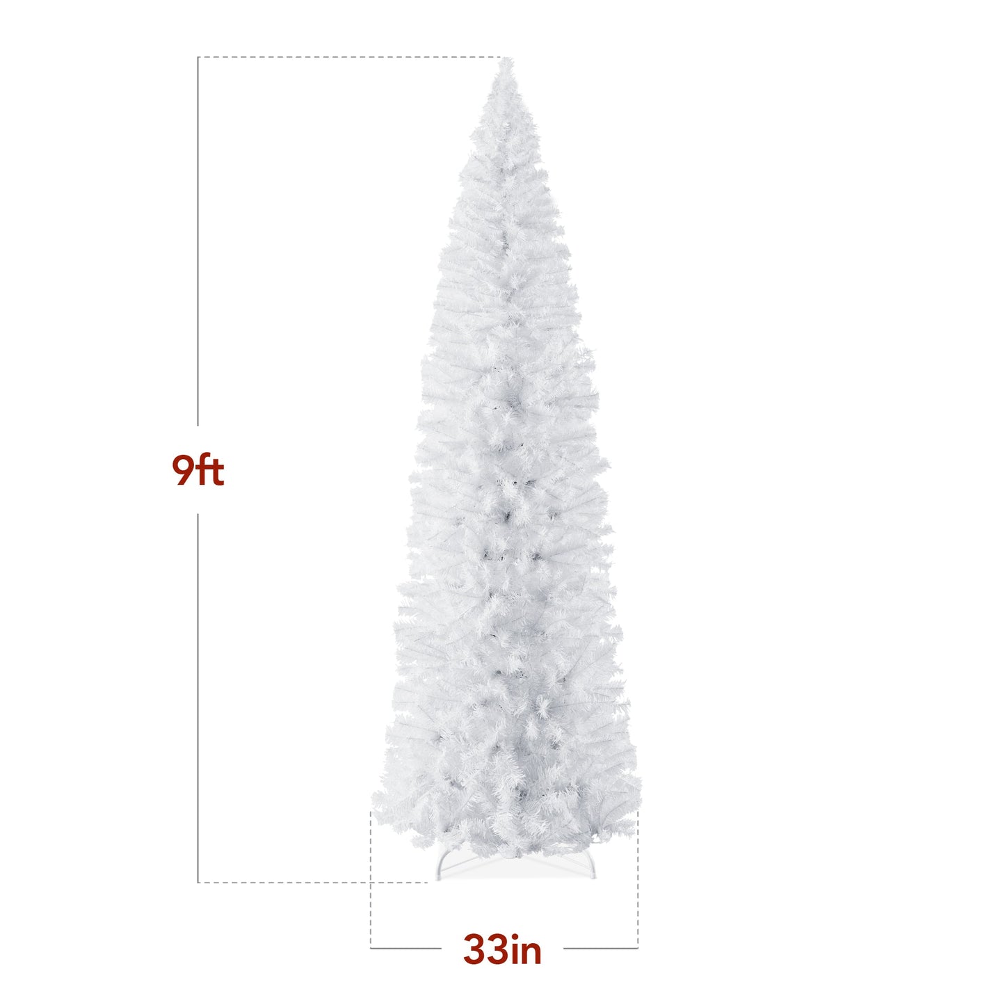 White Artificial Pencil Holiday Christmas Tree