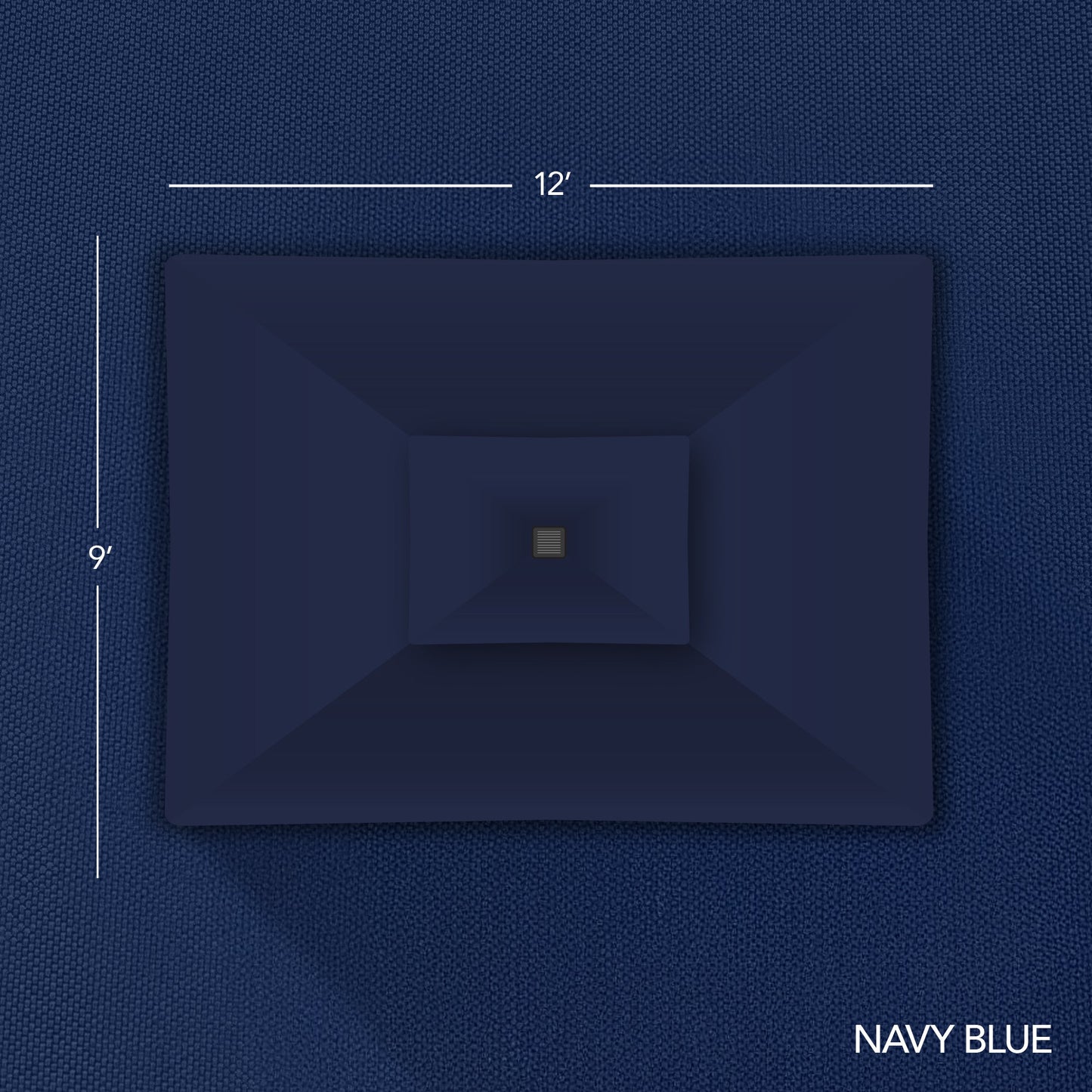 9x12ft 2-Tier Outdoor Solar LED Cantilever Patio Umbrella