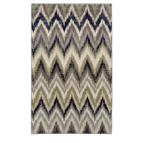 Superior ZigZag Geometric Indoor Area Rug, Brown, 4'*6'