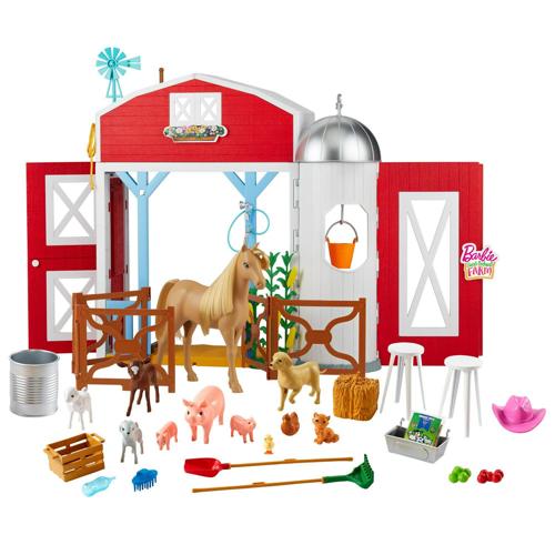 Barbie Sweet Orchard Farm Playset with Barn, 11 Animals, 15 Accessories (Doll sold separately)