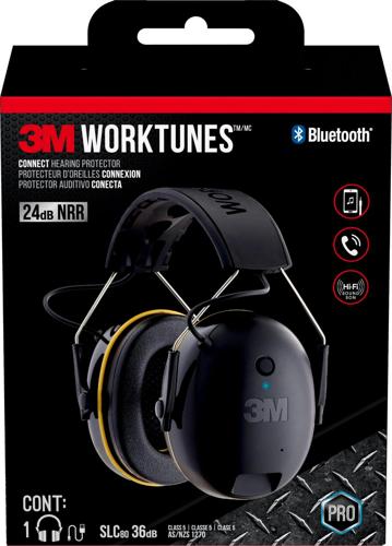 3M WorkTunes Connect Hearing Protector, Bluetooth Technology