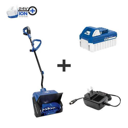 Snow Joe 24V-SS13 24-Volt iON+ Cordless Snow Shovel Kit, 13-Inch, W/ 4.0-Ah Battery and Charger