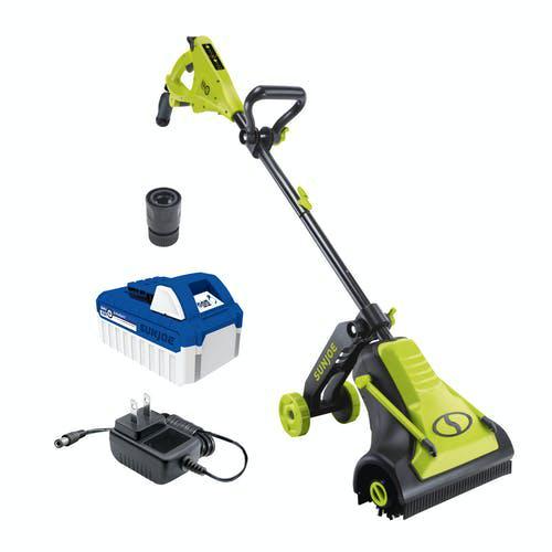 Sun Joe 24V-PSC 24-Volt iON+ Cordless Patio Cleaner Kit , Nylon Bristle Brushes , Dual Spray Nozzle , W/ 4.0 Battery and Charger