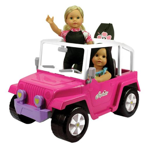 Sophiaa s 4 x 4 Hot Pink Beach Cruiser Truck for 18 Dolls
