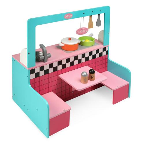 Badger Basket Retro Diner And Kitchen Doll Playset W Ith Accessories - Fits American Girl, My Life As and Most 18 inch Dolls