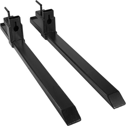 VEVORbrand Clamp On Pallet Forks 1500 lbs, Tractor Bucket Forks 43in Quick Attach, Fork Attachment for Skid Steer,Loader Bucket