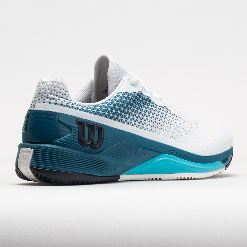 Wilson Rush Pro 4.0 Clay Men's  White/Blue Coral/Blue Atoll