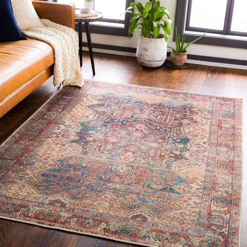 Art of Knot Aldous Blue Traditional 9'*12' Machine Washable Area Rug