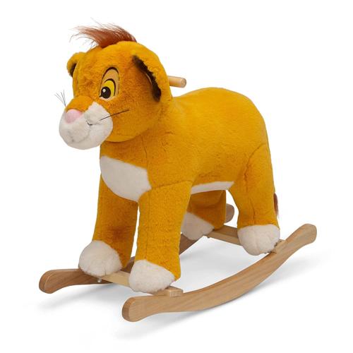 The Lion King Simba Plush Rocker by Delta Children - Wooden Rocking Horse for Babies 18 Months and Up