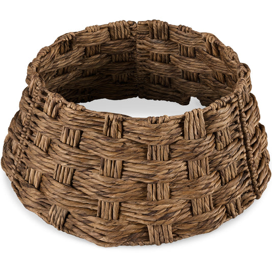 Basket Woven Hyacinth Christmas Holiday Tree Collar - 24in