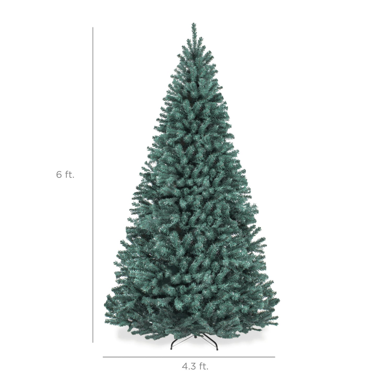 Unlit Artificial Blue Spruce Christmas Tree, w/Easy Assembly