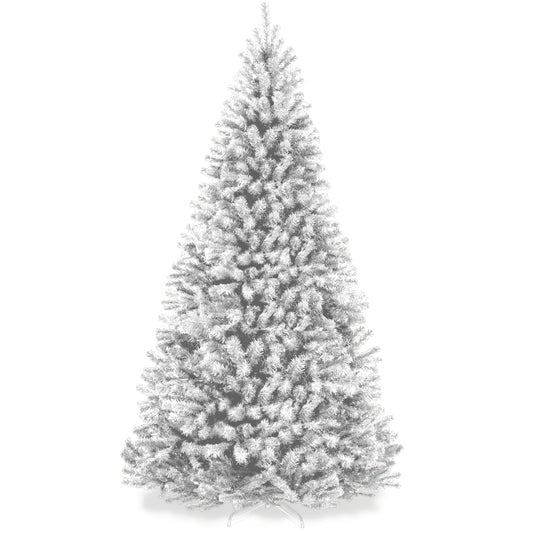 Unlit Artificial White Spruce Christmas Tree, w/Easy Assembly