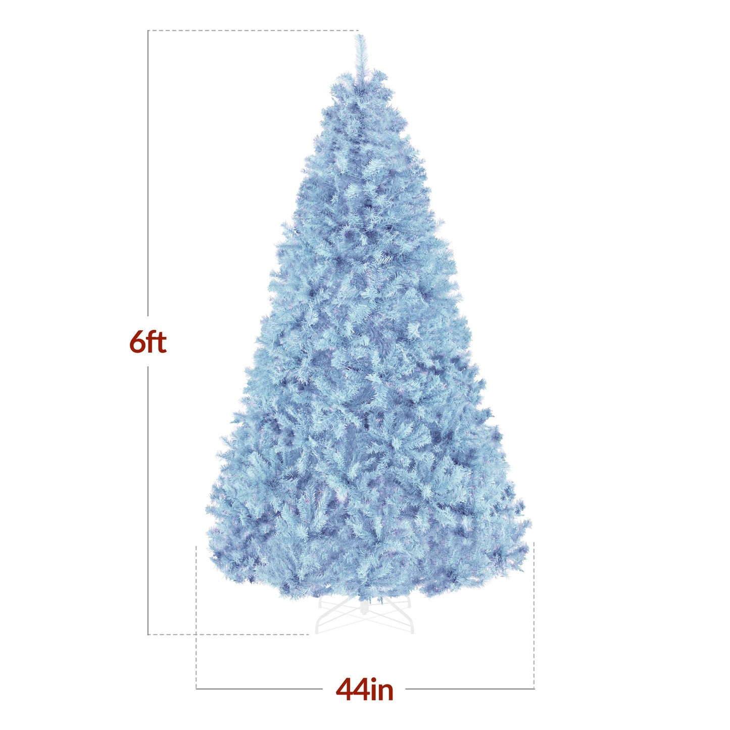 Artificial Baby Blue Christmas Tree, Unlit Pine Design w/Easy Assembly