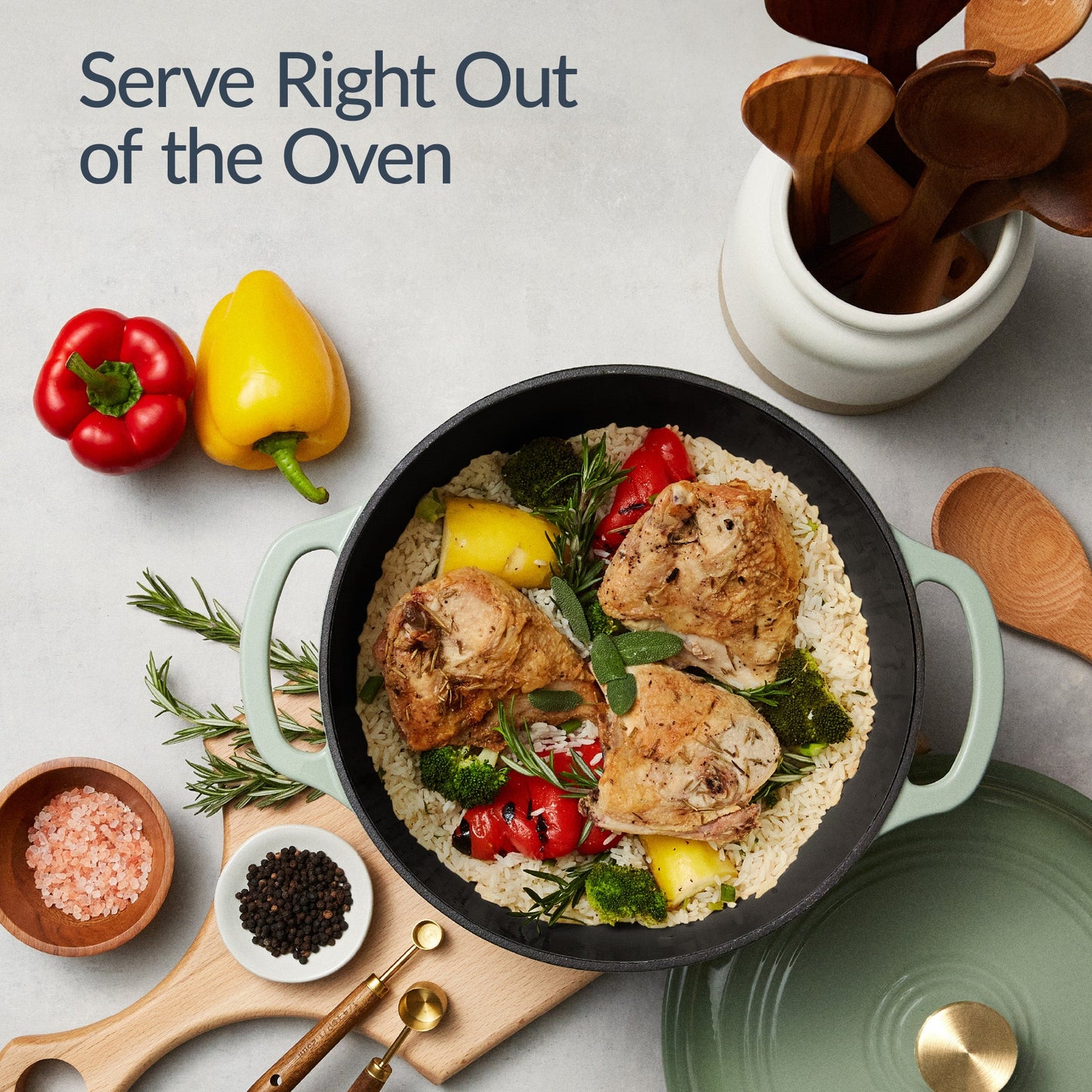 6-Piece Enameled Cast Iron Cookware Set