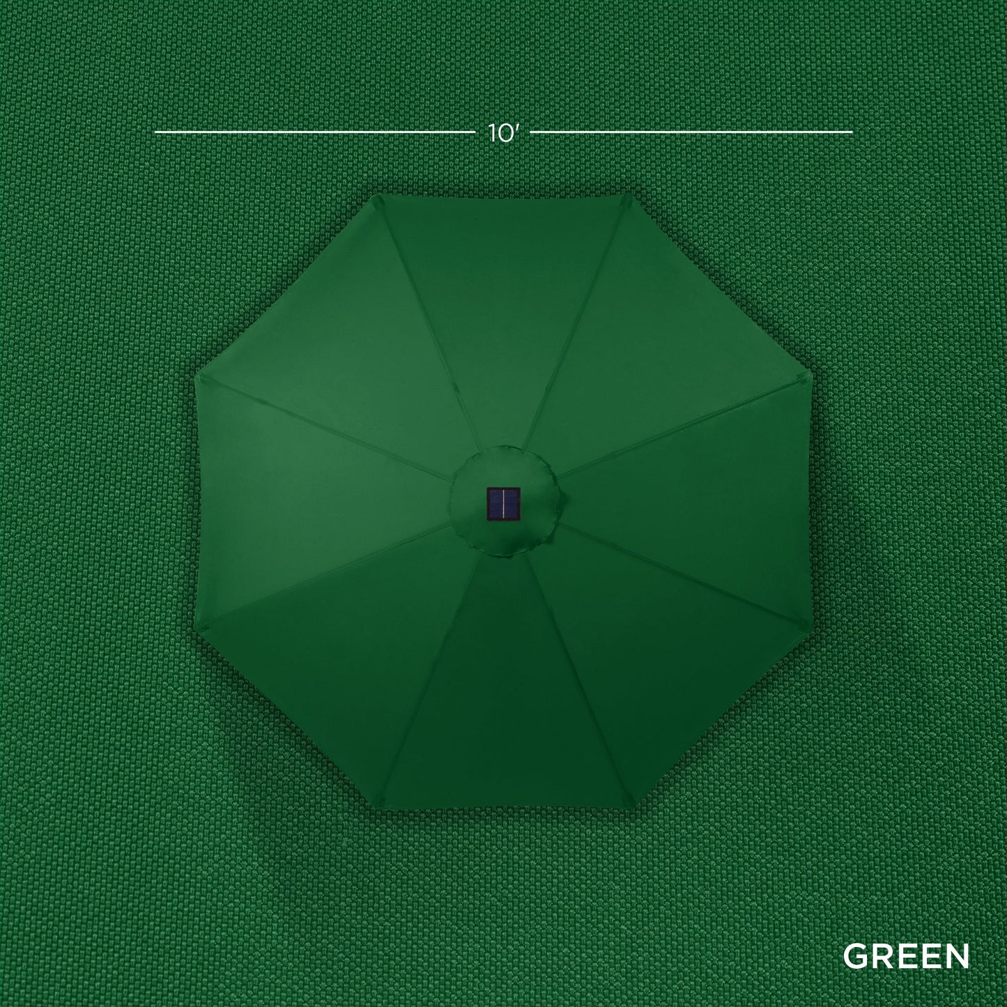 Solar LED Lighted Patio Umbrella w/ Tilt Adjustment, UV-Resistant - 10ft