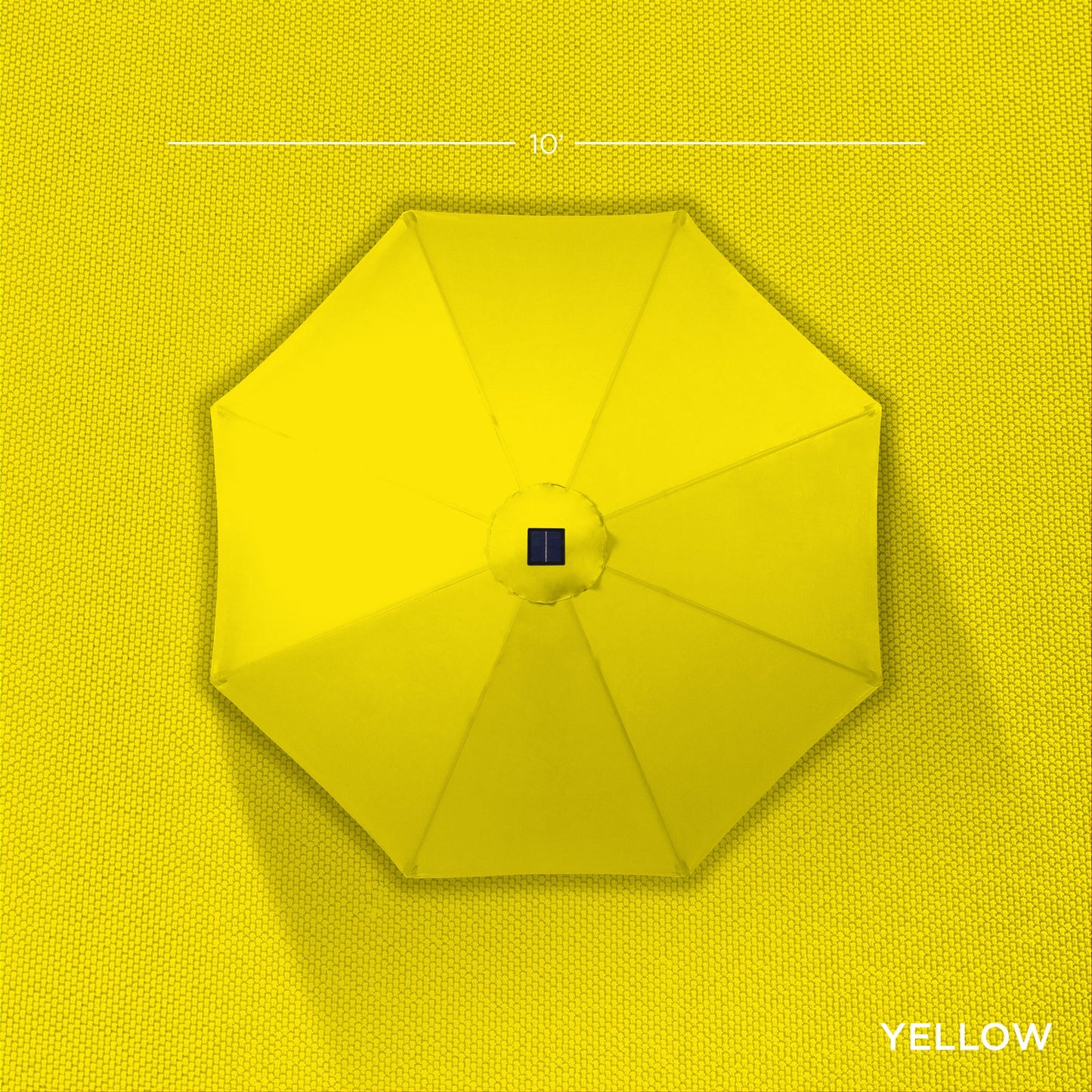 Solar LED Lighted Patio Umbrella w/ Tilt Adjustment, UV-Resistant - 10ft