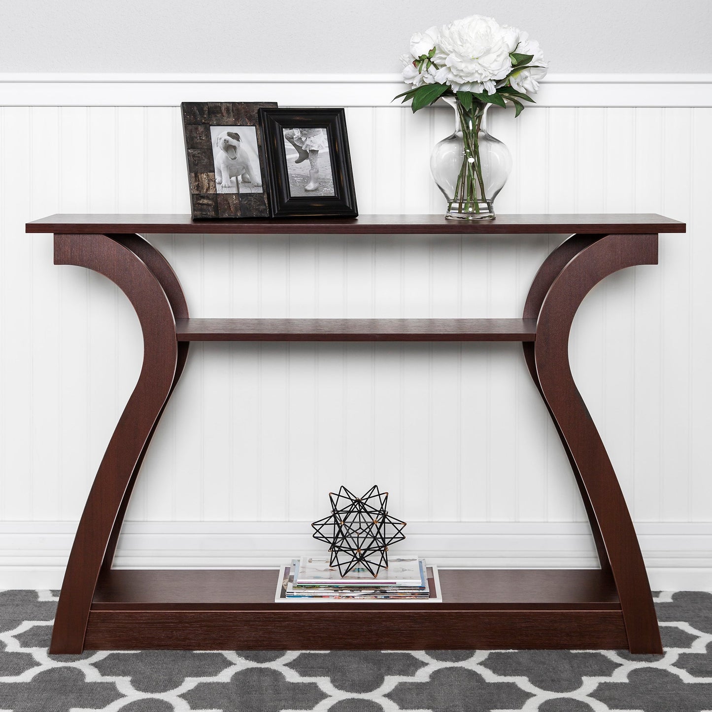 47in 3-Shelf Entryway Display Console Accent Table