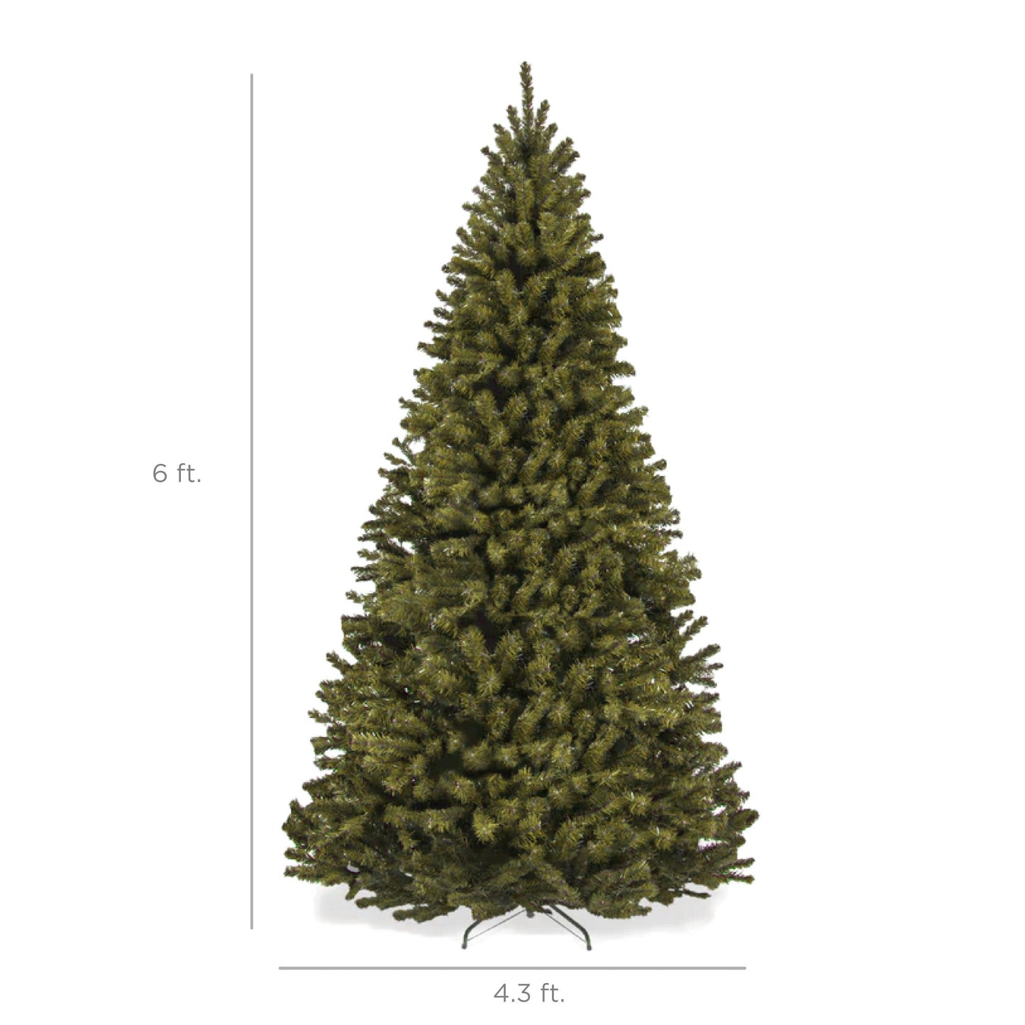 Unlit Artificial Green Spruce Christmas Tree, w/Easy Assembly