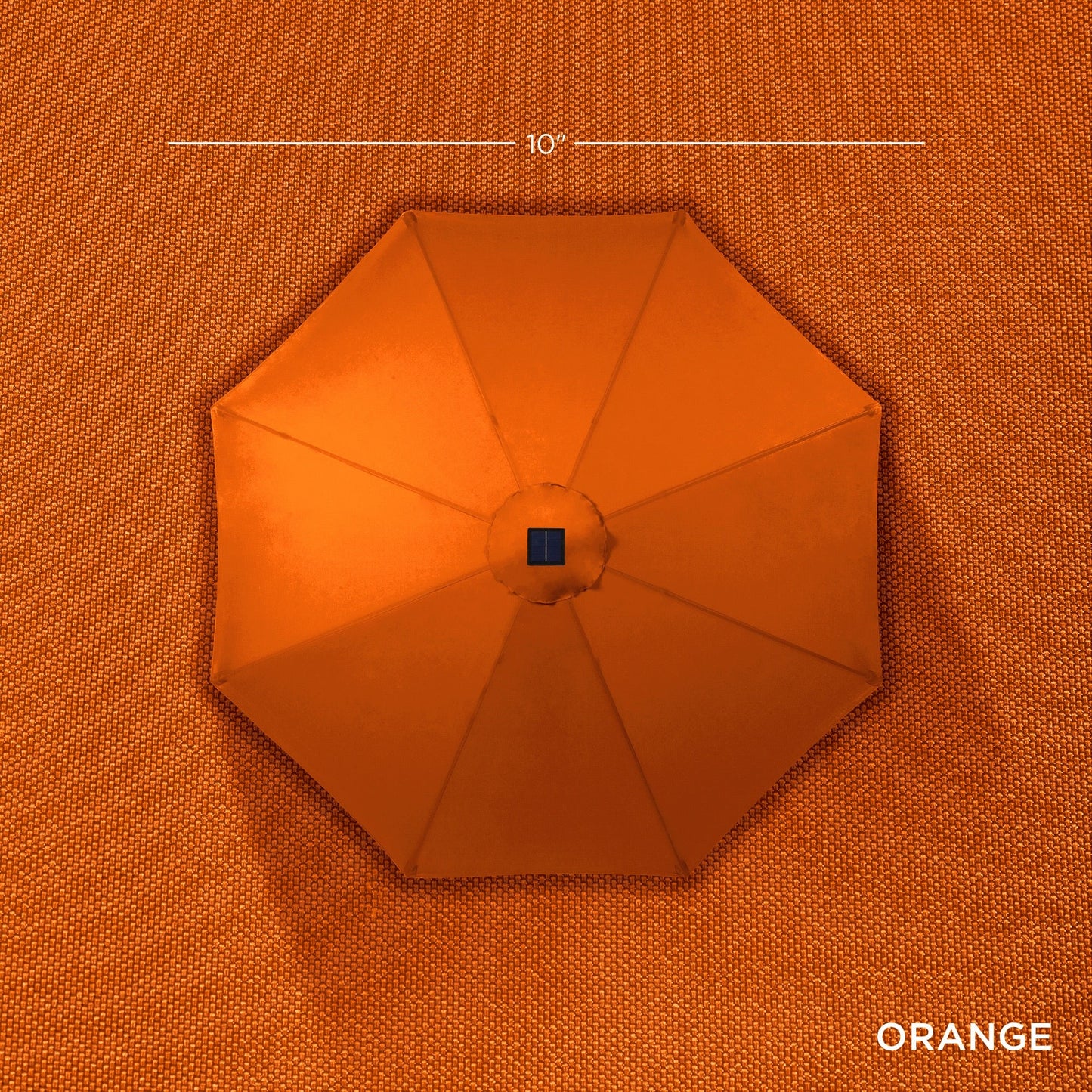 Solar LED Lighted Patio Umbrella w/ Tilt Adjustment, UV-Resistant - 10ft