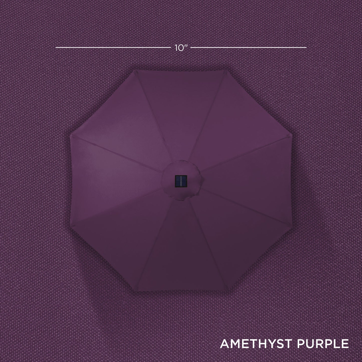 Solar LED Lighted Patio Umbrella w/ Tilt Adjustment, UV-Resistant - 10ft