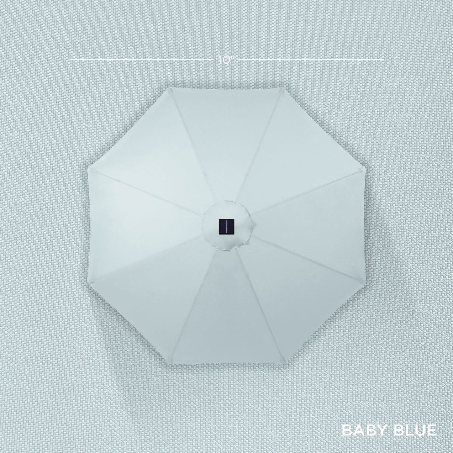 Solar LED Lighted Patio Umbrella w/ Tilt Adjustment, UV-Resistant - 10ft