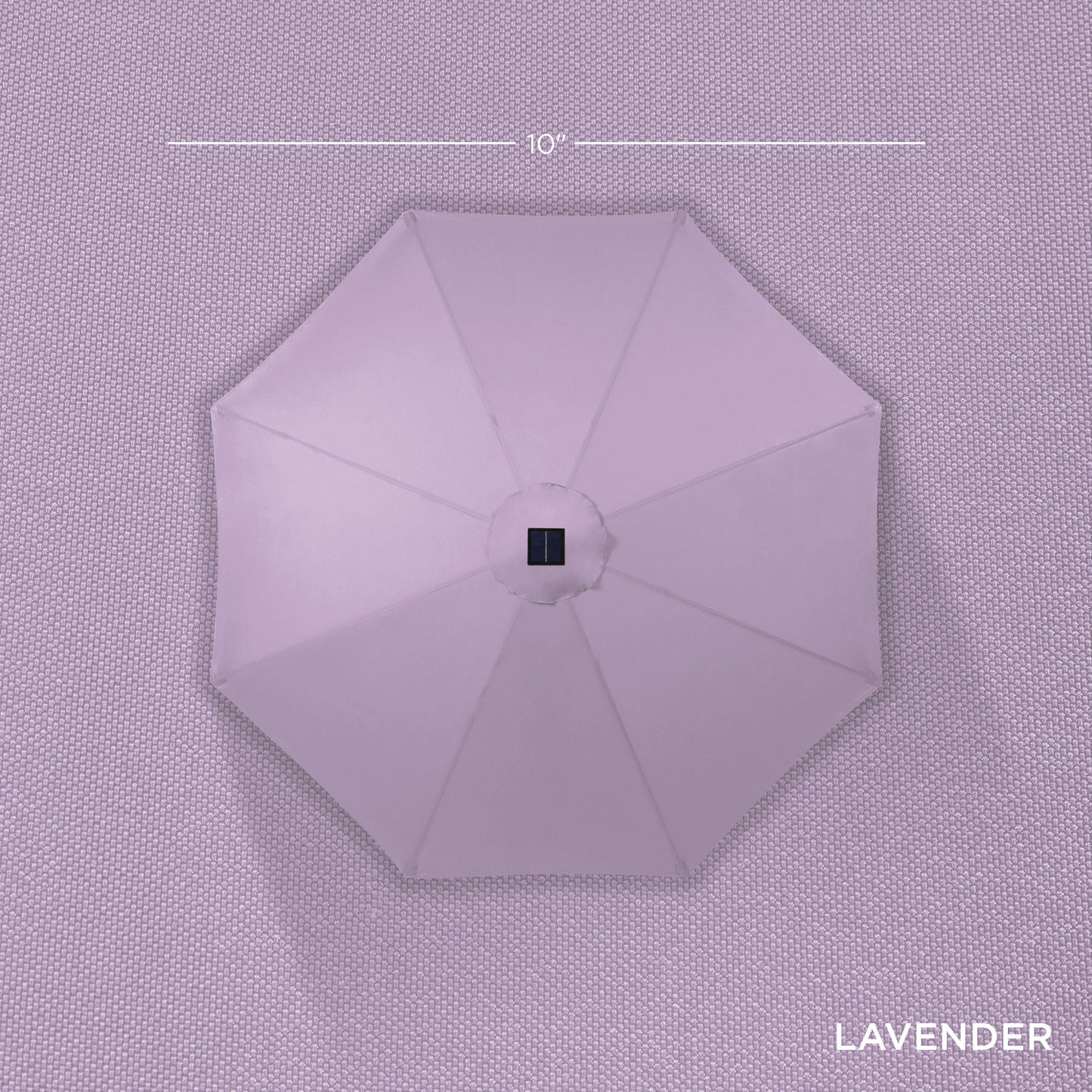 Solar LED Lighted Patio Umbrella w/ Tilt Adjustment, UV-Resistant - 10ft