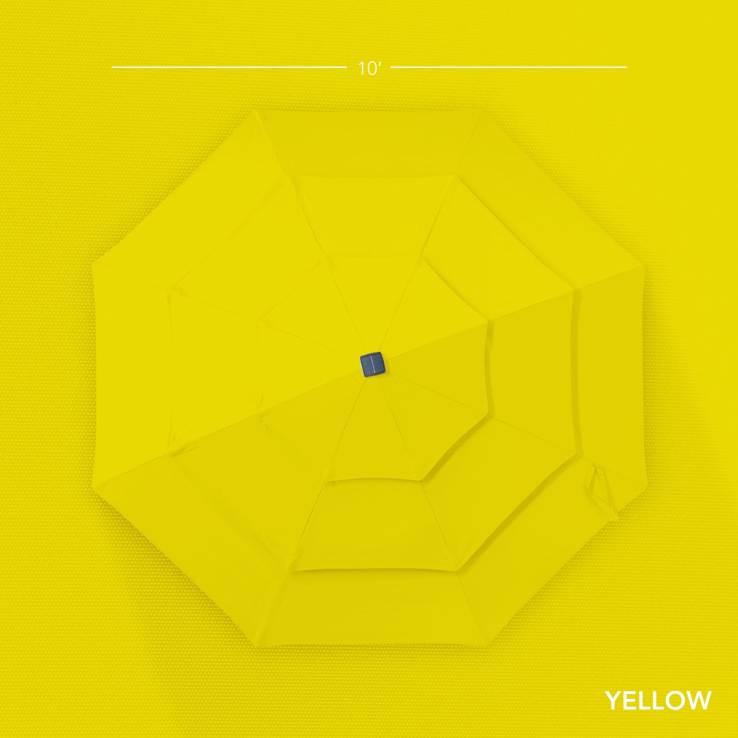 3-Tier Woodgrain Pattern Solar Patio Umbrella, Tilt Adjustment - 10ft