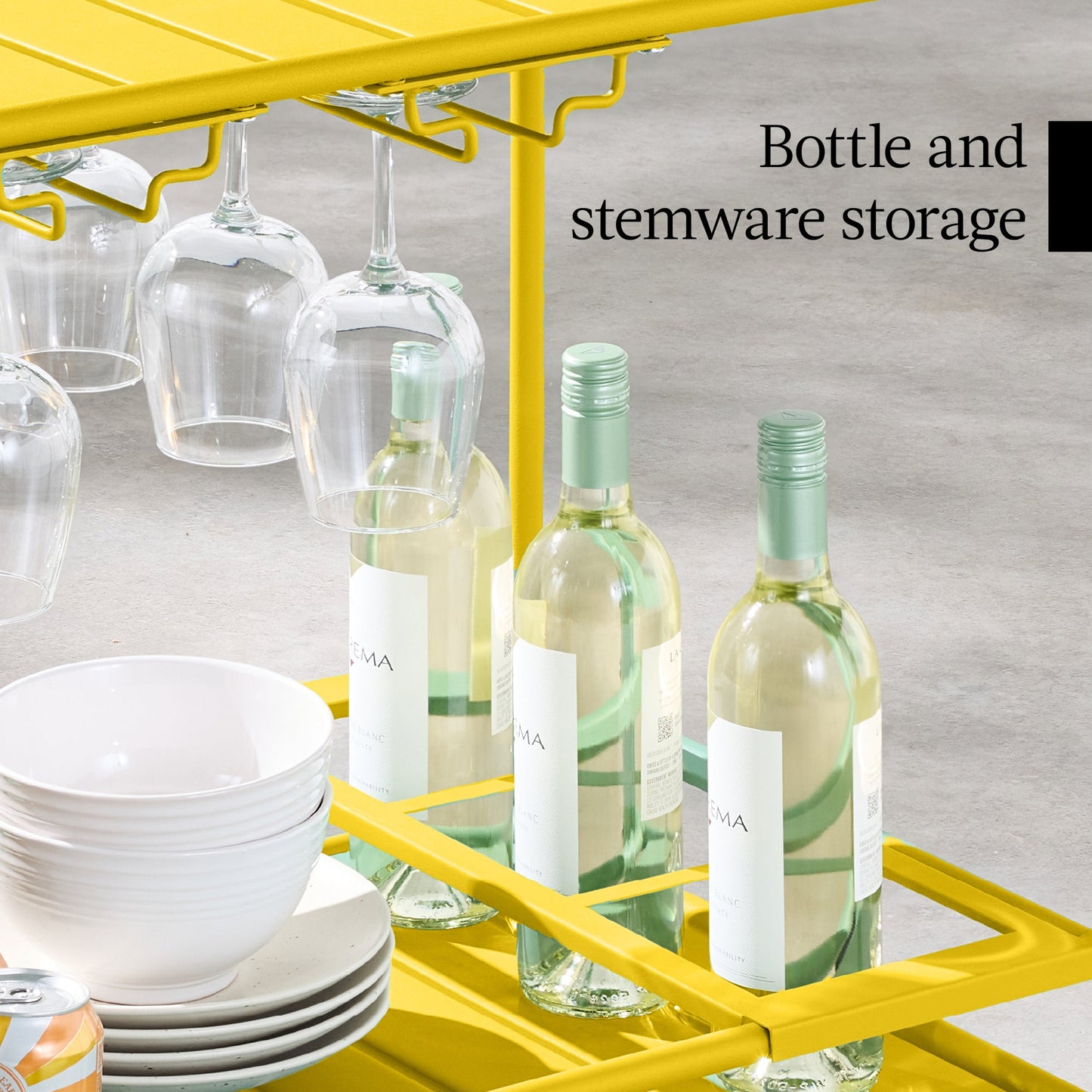 2-Tier Rolling Bar Cart Indoor/Outdoor w/ Shelves, Wine Rack, Locking Wheels