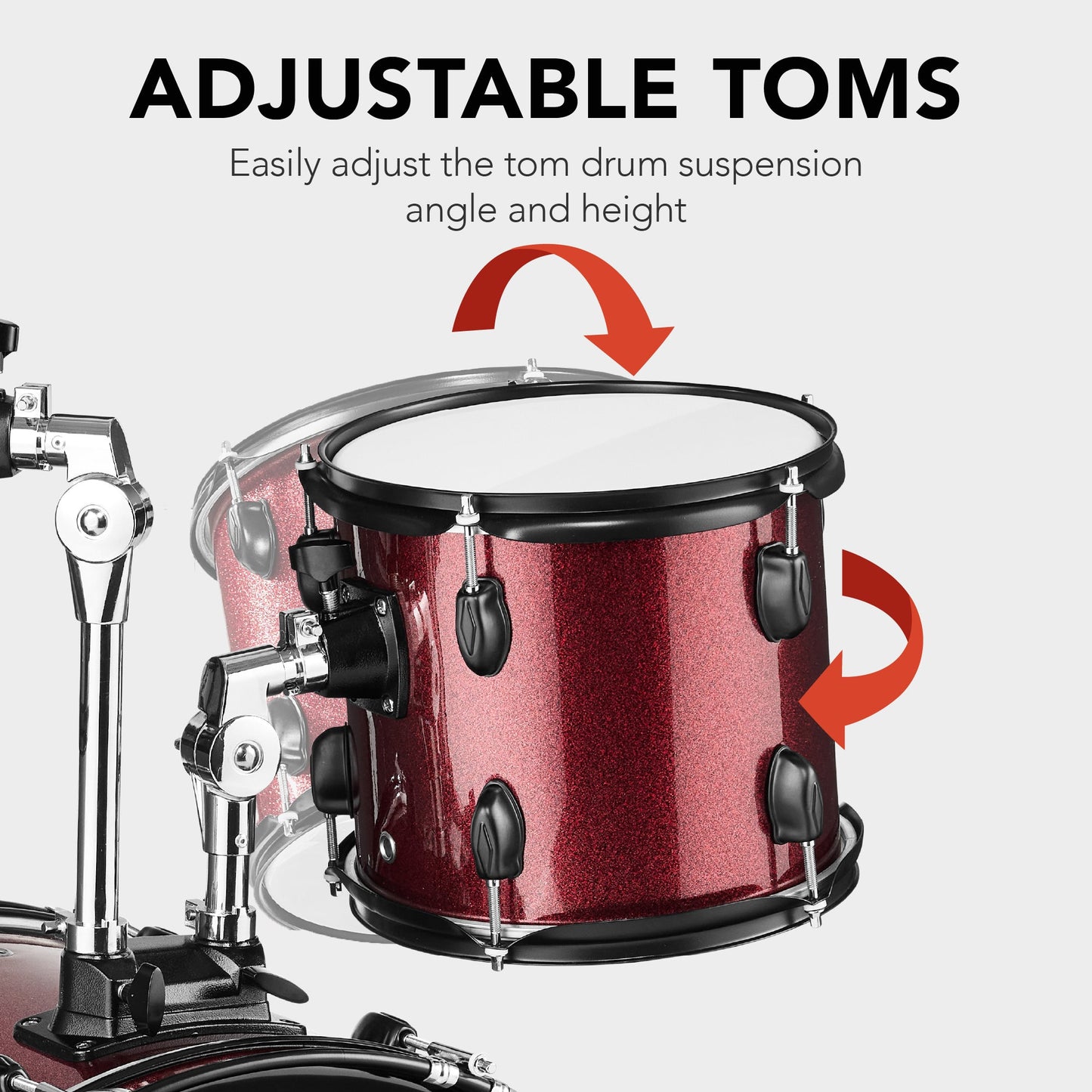 5-Piece Full Size Drum Set For Adults