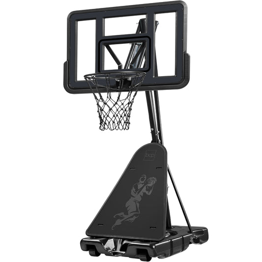 Adjustable 4.4-10ft Basketball Hoop, w/ Shatterproof Backboard,  Ball Return