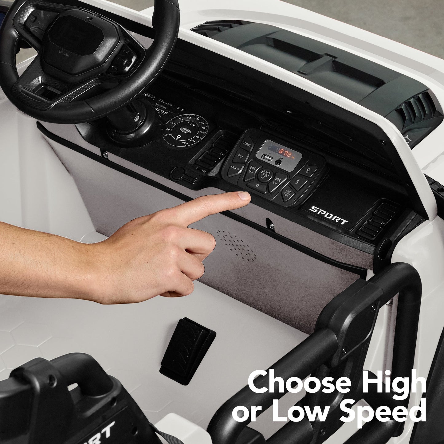 24V 2-Seater Electric Ride-On Car Truck w/ Parent Control, Bluetooth