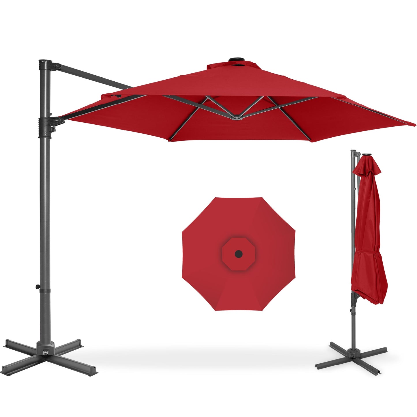 360 Rotating Cantilever Offset Patio Umbrella - 10ft
