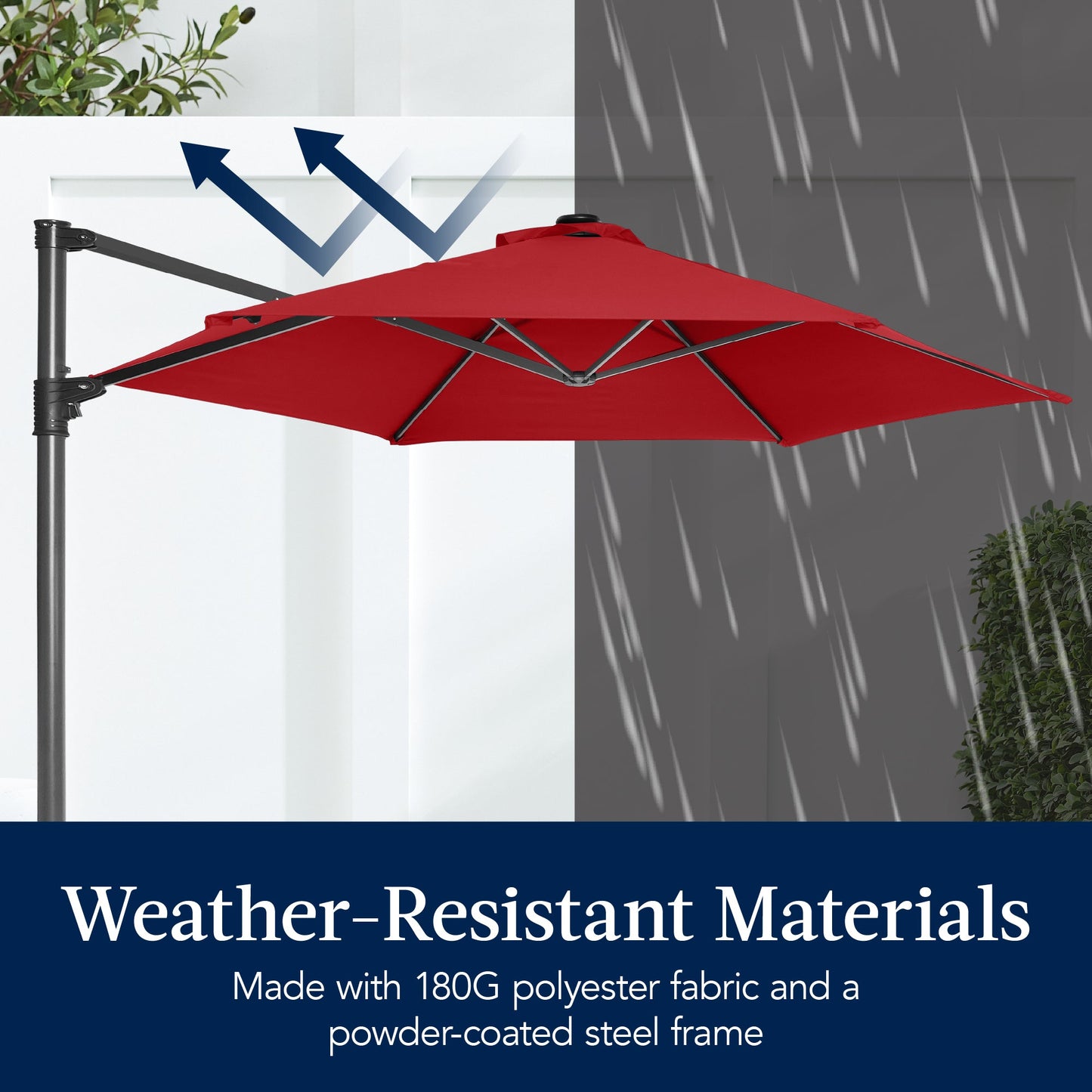 360 Rotating Cantilever Offset Patio Umbrella - 10ft
