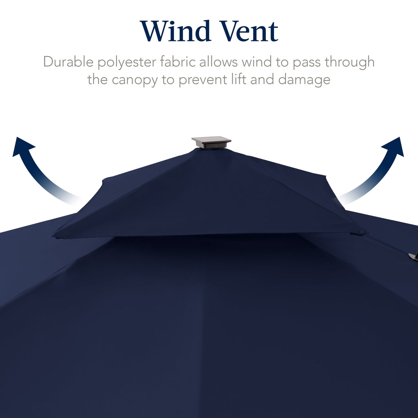 9x12ft 2-Tier Outdoor Solar LED Cantilever Patio Umbrella