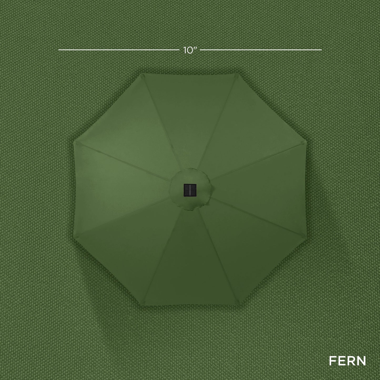 Solar LED Lighted Patio Umbrella w/ Tilt Adjustment, UV-Resistant - 10ft