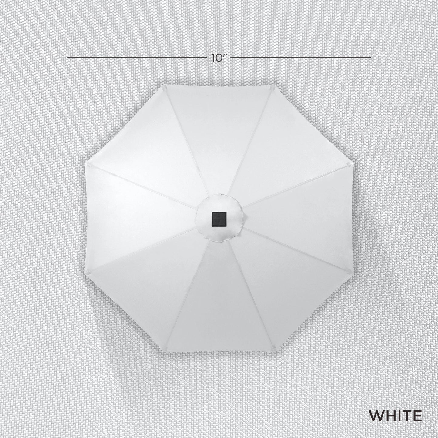 Solar LED Lighted Patio Umbrella w/ Tilt Adjustment, UV-Resistant - 10ft