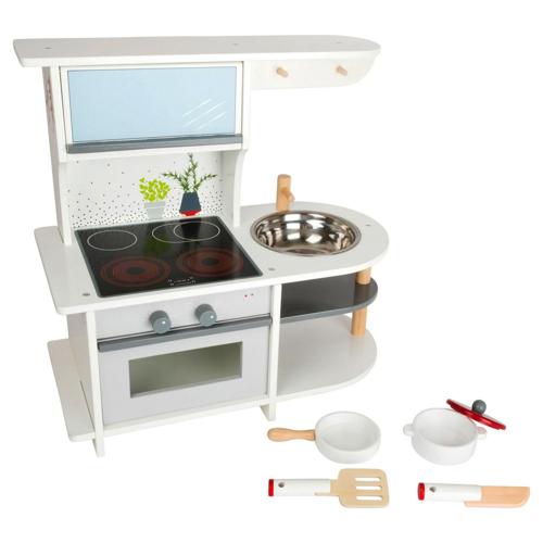 small foot 7 Piece Wood Play Kitchen, White