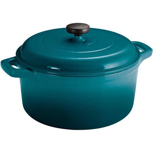 Tramontina 6.5 Qt Enameled Round Cast Iron Dutch Oven, Teal