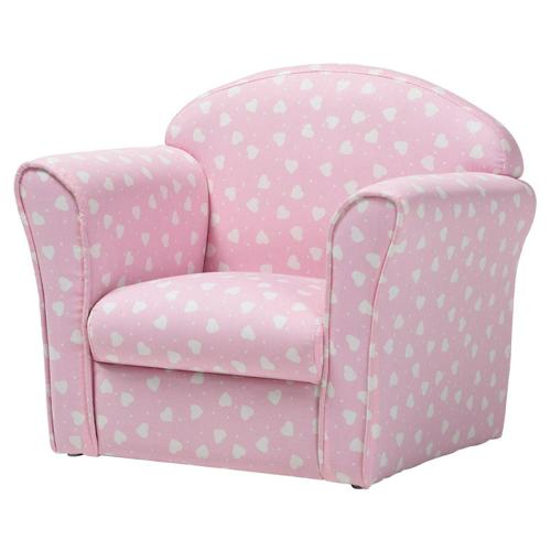 Baxton Studio Erica Heart Upholstered Kids Armchair