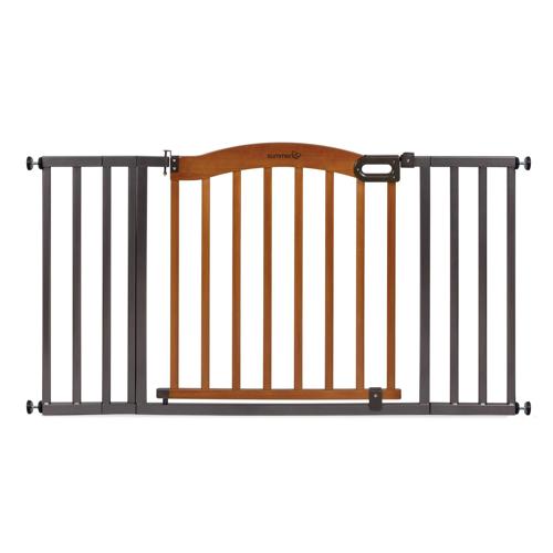 Summer Decorative Wood and Metal 5 Foot Pressure Mounted Gate