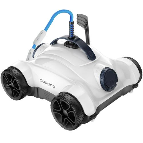 Ausono HJ1008 DualDrive 150W Powerful Robotic Pool Cleaner for Above Ground Pools Automatic Pool Vacuum Robot
