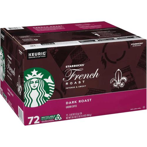 Starbucks Dark French Roast K-Cup, 72 Count