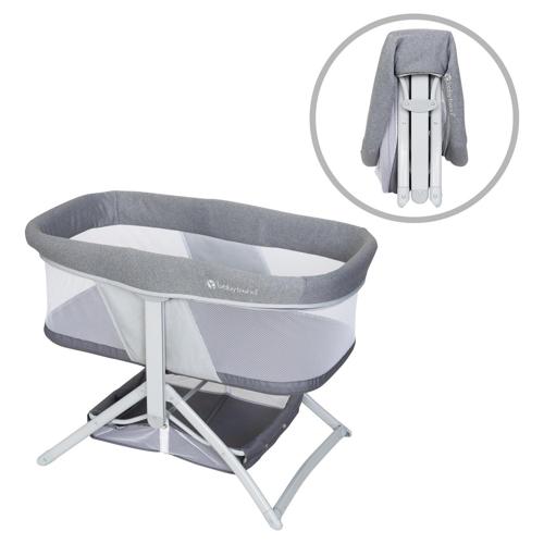 Baby Trend Quick Fold 2-in-1 Roking Bassinet with Travel Bag - Shadow Stone Grey